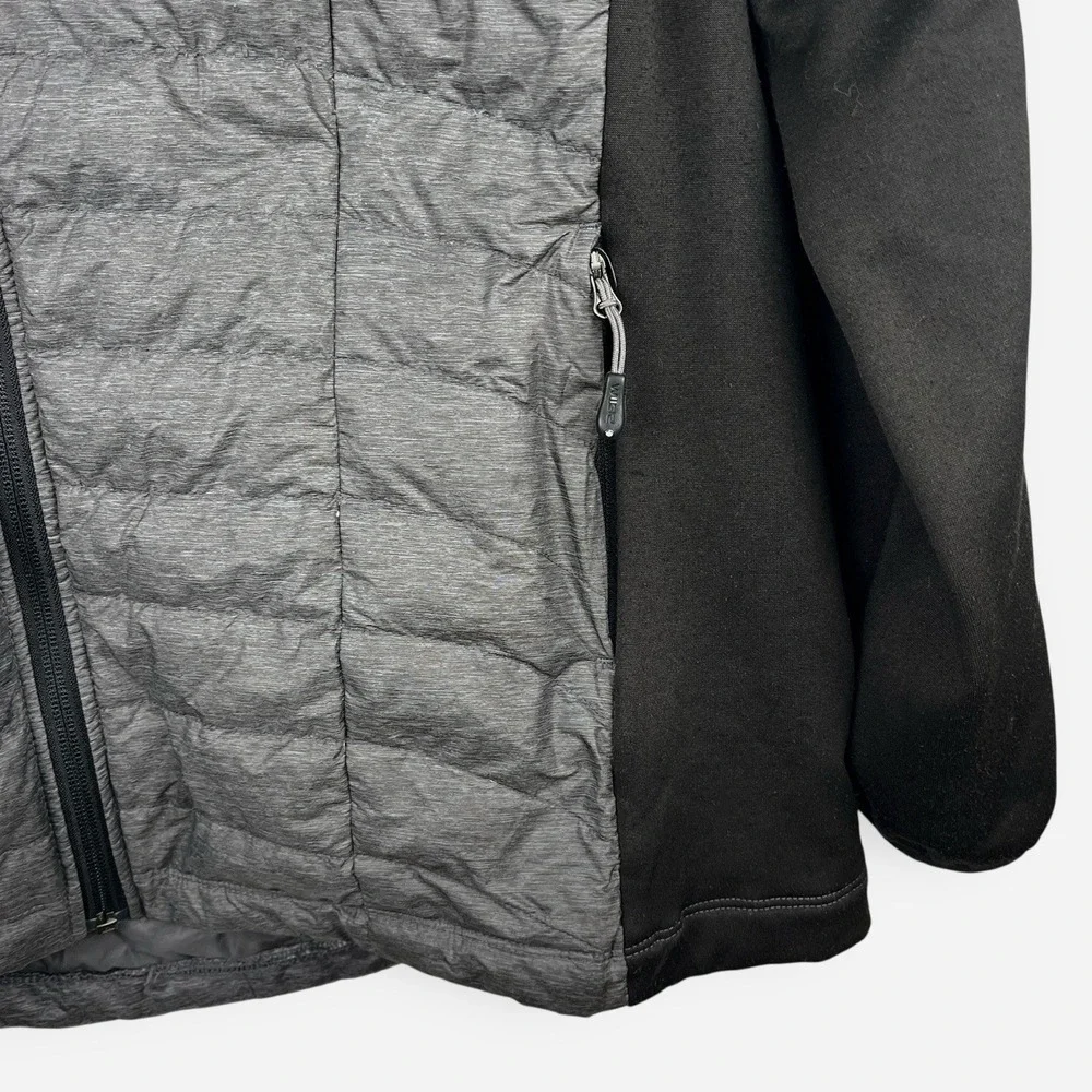 32 Degrees Weatherproof Puffer Jacket Coat Womens XXL Gray Black‎ Down Mock Neck
